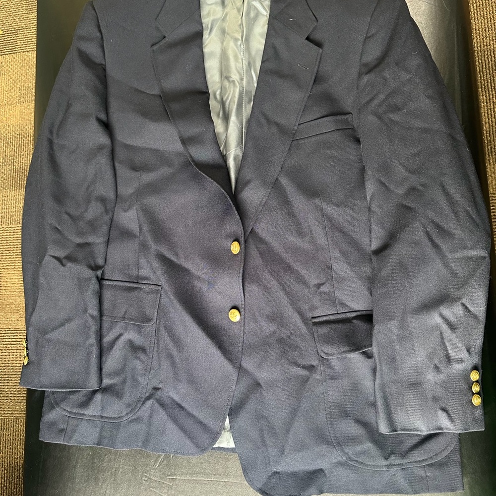 Stafford Navy and Gold Blazer